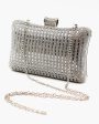 Lined Square Stone Sparkling Evening Bag For Sale