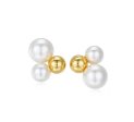 The PLP Triple Pearl Stud Earrings For Sale