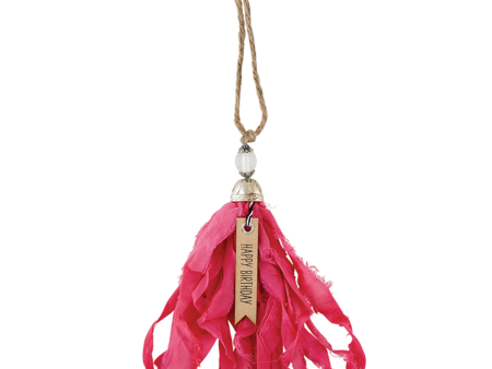 Hot Pink Happy Birthday Bottle Tassel For Cheap