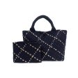 The Charli Large Woven Neoprene Tote For Sale