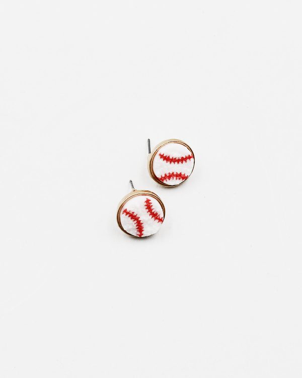 Baseball Druzy Stud Earrings Online Sale