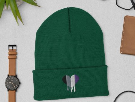 Ace Pride Melting Heart Cuffed Beanie Fashion