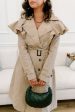 Ruffle Detail Trench Coat Cheap