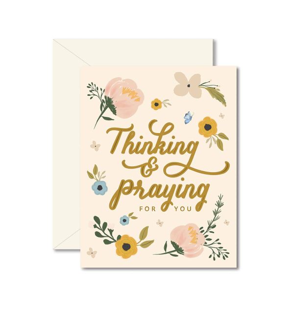 Thinking & Praying For You Sympathy Greeting Card on Sale