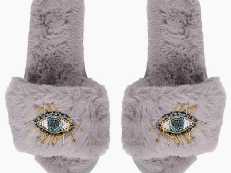 Beaded Evil Eye Slippers on Sale