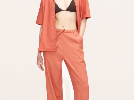 Stretch Linen Pull-On Pant on Sale