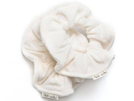 Eco-Friendly White Towel Scrunchie 2-Pack on Sale