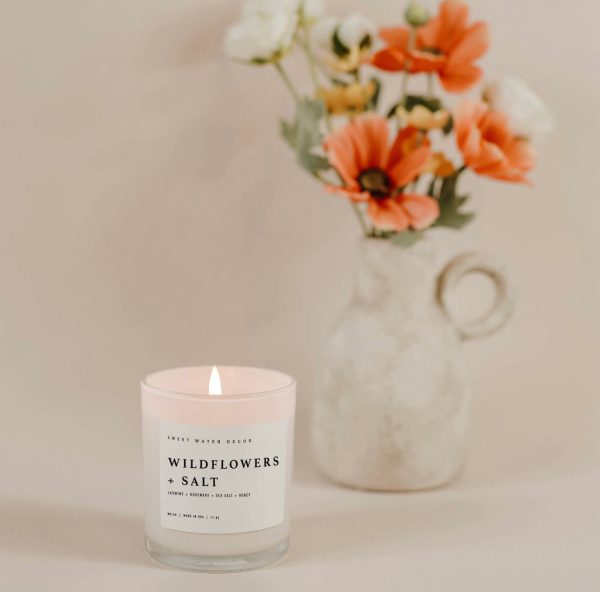 Wildflowers & Salt Soy Candle For Cheap