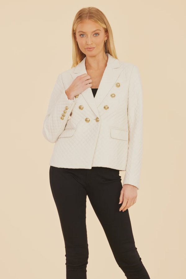 Leather Quilted Blazer Discount