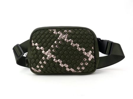 The Ella Woven Neoprene Belt Bag For Cheap