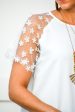 Sweet Rain White Flower Blouse Online