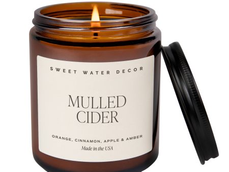 Mulled Cider Amber Jar Soy Candle For Discount