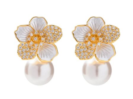 Petite Mariée Pearl Drop Earrings Online now