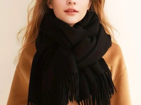 Solid Color Cashmere Scarf For Discount