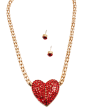 Magnetic Heart Red Necklace For Discount