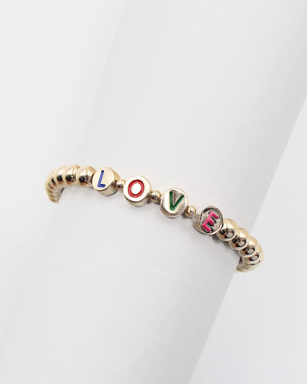 LOVE Word Bead Bracelet For Cheap