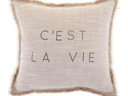 C est La Vie Square Pillow Sale