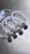 White Agate Evil Eye Bead Bracelet Cheap