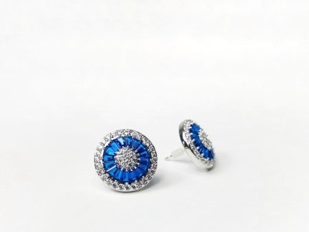 Graces Rhinestone Earrings - Emerald Blue Supply