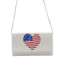 American Flag Heart Clutch Bag Supply