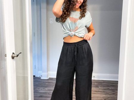 Dressy Comfy Silk Palazzo Pants Online Sale