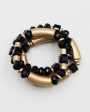 Gold Tone Metal & Crystal Bead Bracelet For Discount