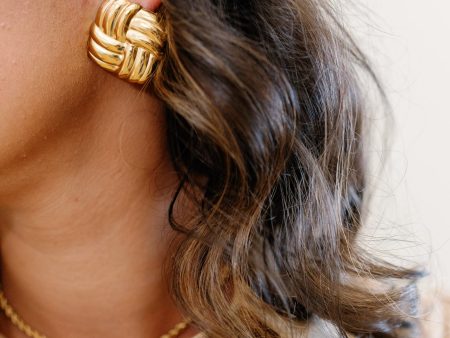 The Golden Hour Classic Statement Earrings For Discount