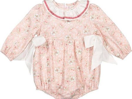 Vintage Pink Floral Bubble Romper Online