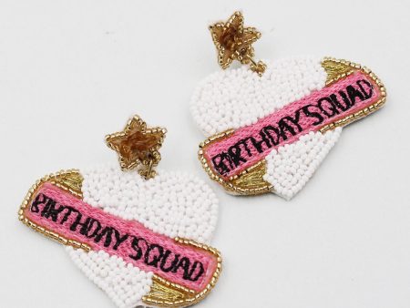 BIRTHDAY SQUAD  BEADED EARRINGS Online Sale