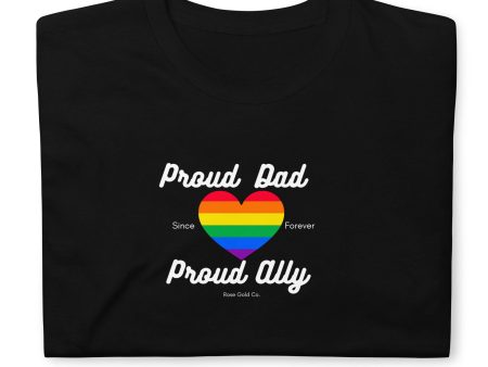 Proud Dad Ally Pride Short-Sleeve Unisex T-Shirt Cheap