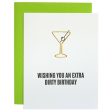 Extra Dirty Birthday Paper Clip Letterpress Card Discount