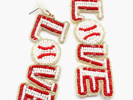 Baseball LOVE Game Day Earrings For Discount