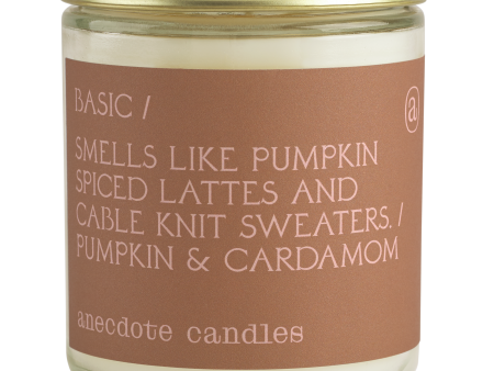 Basic (Pumpkin & Cardamom) Glass Jar Candle Online now