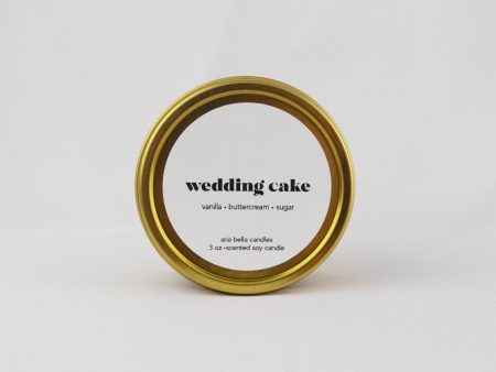 Wedding Cake Gold Candle Tin Fashion