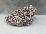 Tropical Floral Pearl & Crystal Top Knot Headband Online Hot Sale