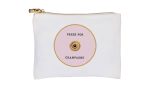 Press For Champagne Flat Zip Pouch on Sale