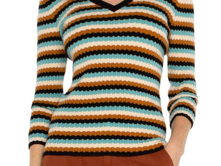 3 4 Sleeve V Neck Sweater For Sale