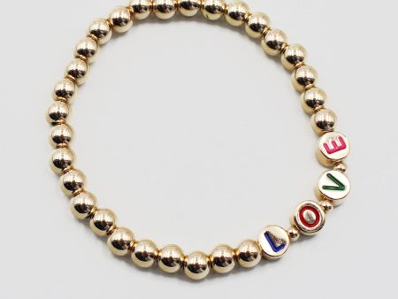 LOVE Word Bead Bracelet For Cheap