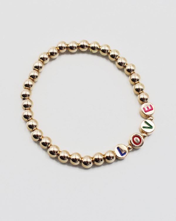 LOVE Word Bead Bracelet For Cheap