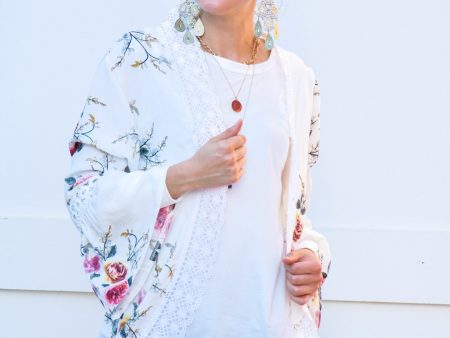 Have My Heart Ivory Floral Print Cardigan Fashion