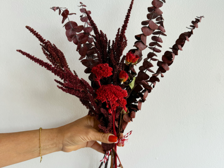 Burgundy Supernova Dried Flower Bouquet Sale