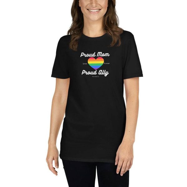 Proud Mom Ally Pride Short-Sleeve Unisex T-Shirt on Sale