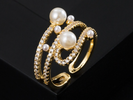 Multilayer Pearl Ring Online Sale