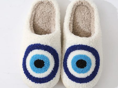 Evil Eye Sherpa Slippers Discount