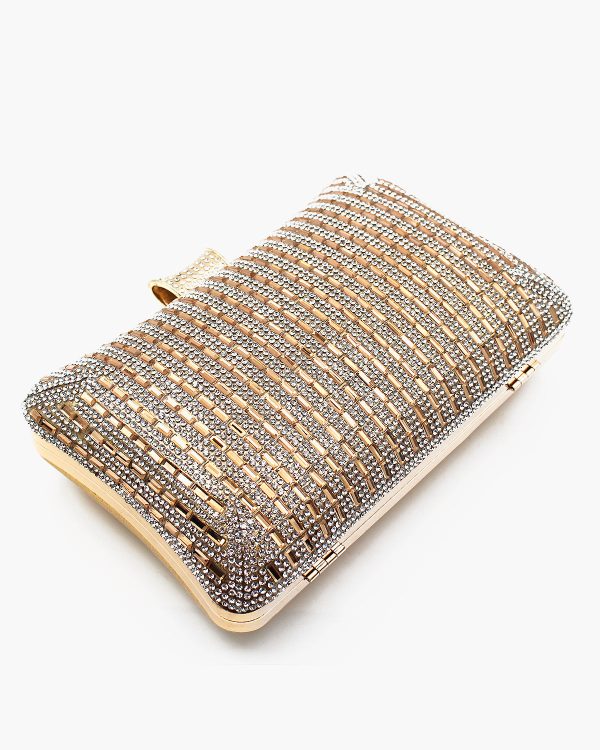 Lined Square Stone Sparkling Evening Bag For Sale