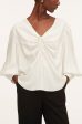 Drawstring Long Sleeve Blouse Hot on Sale