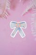 Blue Rhinestone Bow Vinyl Sticker Hot on Sale