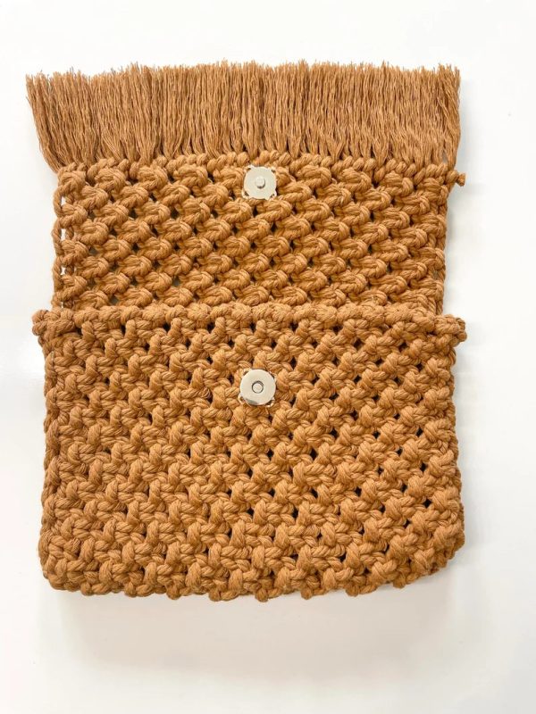 Boho Fringe Macrame Clutch For Sale