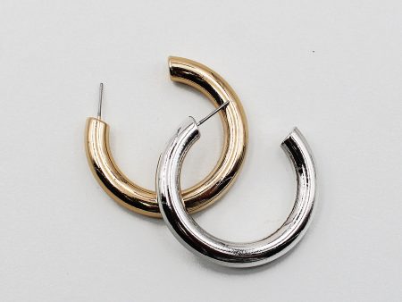 40mm Shiny Metal Hoop Earrings on Sale