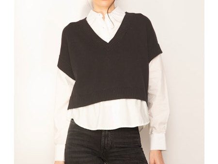 Tessa Crop Vneck Twofer For Discount